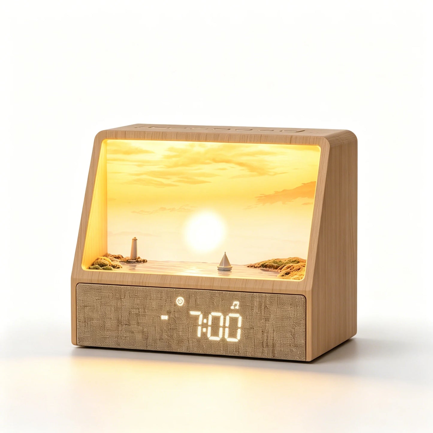 Sunrise Alarm Clock Table Light White Noise Wake up Light with Soothing Sounds Bluetooth Sleep Aid Night Light for Bedroom Decor