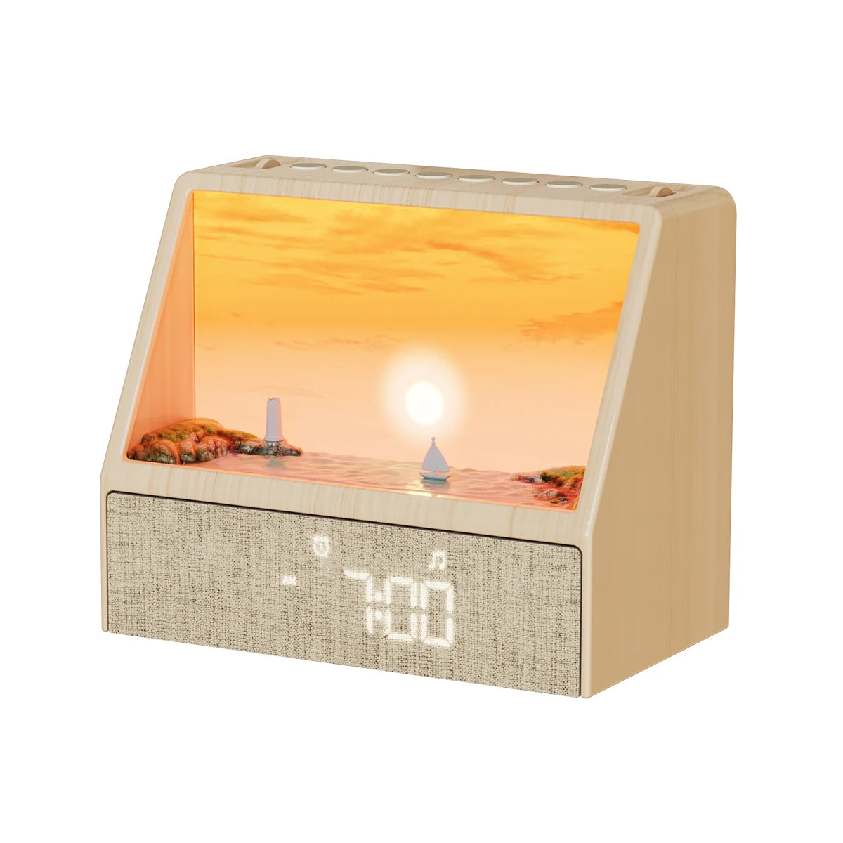 Sunrise Alarm Clock Table Light White Noise Wake up Light with Soothing Sounds Bluetooth Sleep Aid Night Light for Bedroom Decor