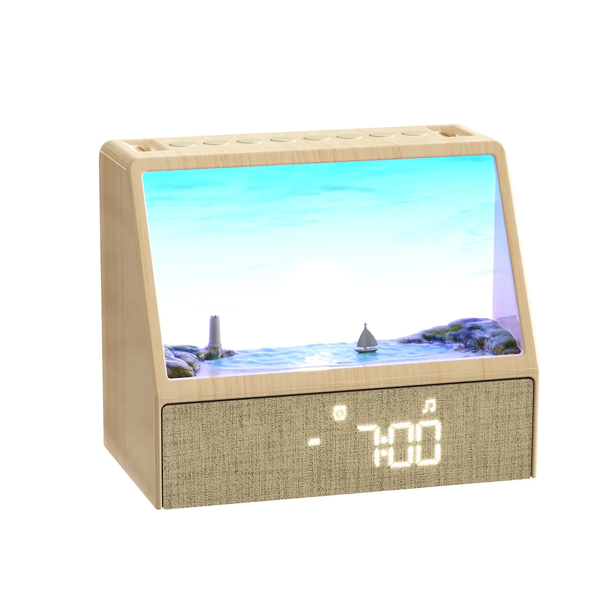 Sunrise Alarm Clock Table Light White Noise Wake up Light with Soothing Sounds Bluetooth Sleep Aid Night Light for Bedroom Decor